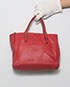 Mini Papier A4 Tote, £310, Handbags, Red, Leather, Back view